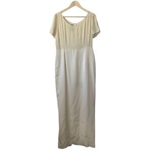 Sunny Choi‎ Vintage Cream/Winter White Maxi Dress Bead Trim